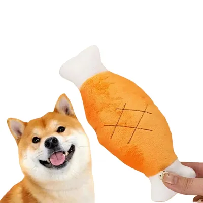 ZenPets Jouet en peluche pour chien Cuisse de poulet