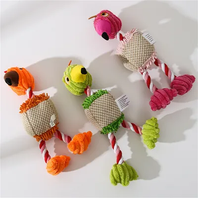 ZenPets Jouet en peluche sonore flamant rose pour chiens