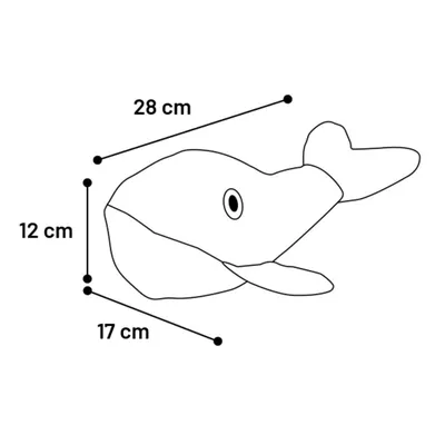 Flamingo - Baleine Verte Siwi 28 cm  Jouet flottant pour chien