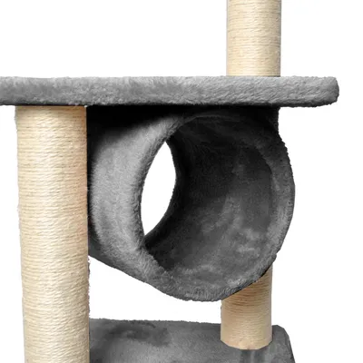 Arbre à chat spacieux avec grotte et tunnel Arbre à chat spacieux avec grotte et tunnel