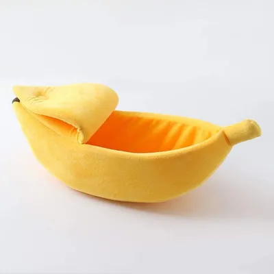 Panier pour chat en forme de banane confortable