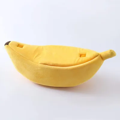 Panier pour chat en forme de banane confortable