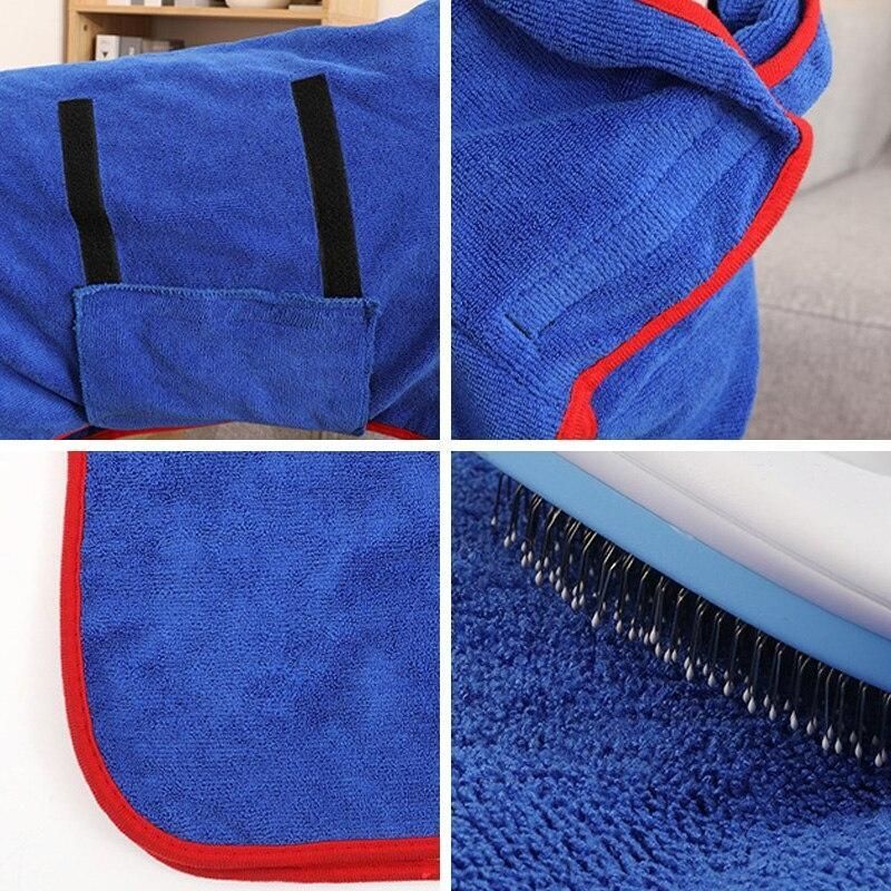 Peignoir bleu pour chien