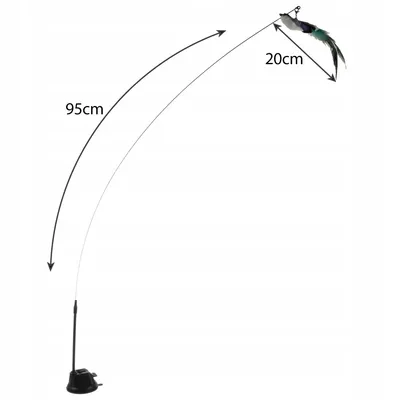 Jouet interactif oiseau avec ventouse