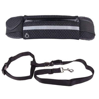 Laisse flexible avec sac banane pour chien