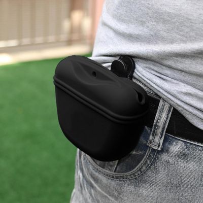 Sac ceinture noir pour friandises de chiens