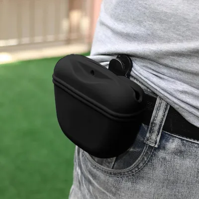 Sac ceinture noir pour friandises de chiens