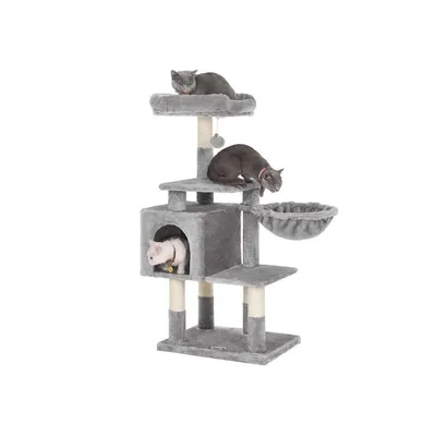 Griffoir multifonction pour chats avec grotte et niveaux Griffoir multifonction pour chats avec grotte et niveaux