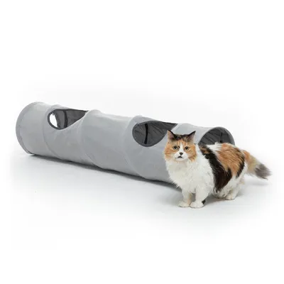 Tunnel amusant pliable pour chat