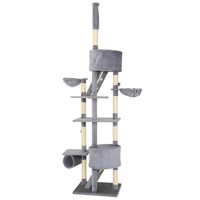 lionto XXL Kratzbaum 230-250 cm mit Sisal, Plüsch, Höhlen und Hängematten lionto XXL Kratzbaum 230-250 cm mit Sisal, Plüsch, Höhlen und Hängematten