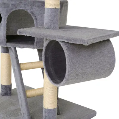 lionto XXL Kratzbaum 230-250 cm mit Sisal, Plüsch, Höhlen und Hängematten lionto XXL Kratzbaum 230-250 cm mit Sisal, Plüsch, Höhlen und Hängematten