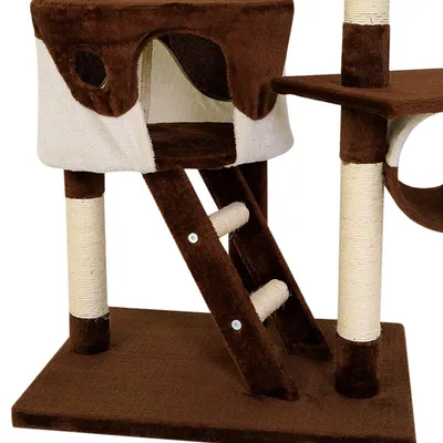 lionto arbre à chat XXL avec sisal, peluche, niches et hamacs