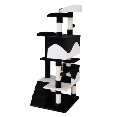 lionto arbre à chat avec sisal, 2 balles & 3 plateformes confort lionto arbre à chat avec sisal, 2 balles & 3 plateformes confort