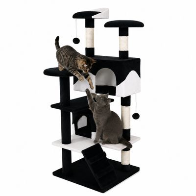 lionto arbre à chat avec sisal, 2 balles & 3 plateformes confort
