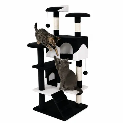 lionto arbre à chat avec sisal, 2 balles & 3 plateformes confort lionto arbre à chat avec sisal, 2 balles & 3 plateformes confort