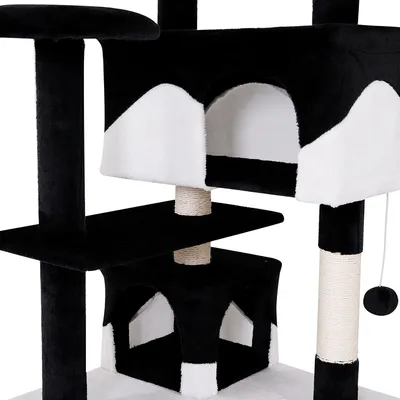 lionto arbre à chat avec sisal, 2 balles & 3 plateformes confort lionto arbre à chat avec sisal, 2 balles & 3 plateformes confort
