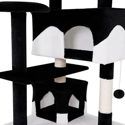 lionto arbre à chat avec sisal, 2 balles & 3 plateformes confort