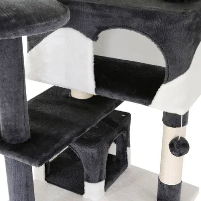 lionto arbre à chat avec sisal, 2 balles & 3 plateformes confort