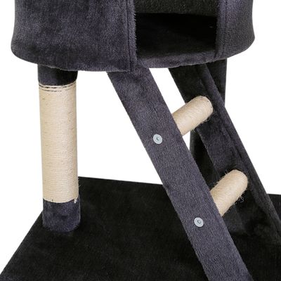 lionto XXL Kratzbaum 230-250 cm mit Sisal, Plüsch, Höhlen und Hängematten