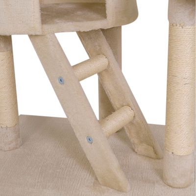lionto XXL Kratzbaum 230-250 cm mit Sisal, Plüsch, Höhlen und Hängematten