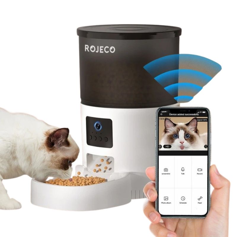 Distributeur automatique de croquettes 3L avec caméra HD - ROJECO