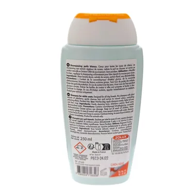 zolux - Shampooing pour chien à poils blanc 250 ml