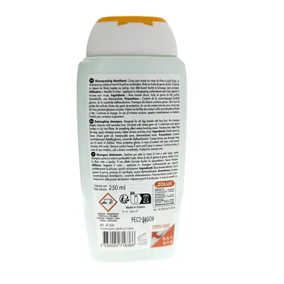 zolux - Shampoing Démêlant 250 ml pour chien à poils long
