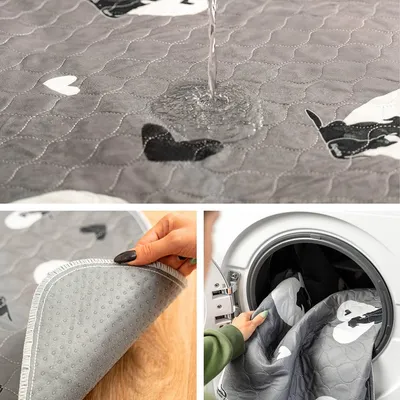 lionto tapis pour chien lavable et imperméable anti-fuite, lot de 2