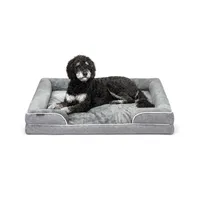 lionto coussin orthopédique pour chien avec rebord et housse lavable