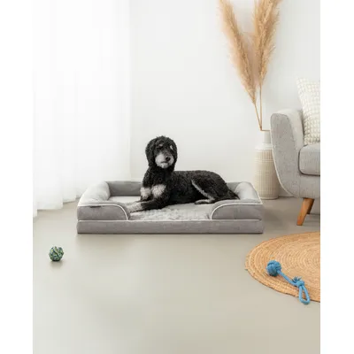 lionto orthopädisches Hundebett mit Rand und waschbarem Bezug lionto orthopädisches Hundebett mit Rand und waschbarem Bezug