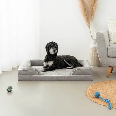 lionto coussin orthopédique pour chien avec rebord et housse lavable lionto coussin orthopédique pour chien avec rebord et housse lavable