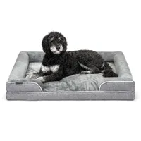 lionto coussin orthopédique pour chien avec rebord et housse lavable