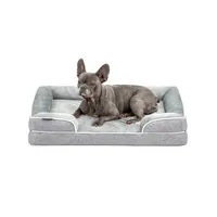 lionto coussin orthopédique pour chien avec rebord et housse lavable