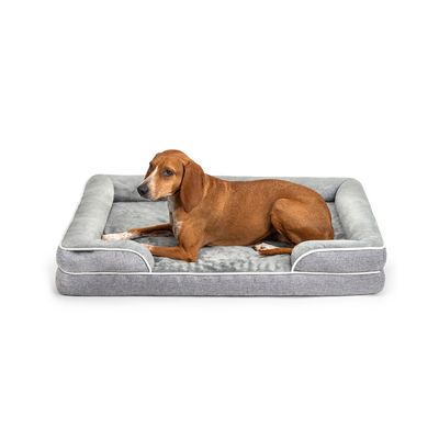 lionto coussin orthopédique pour chien avec rebord et housse lavable