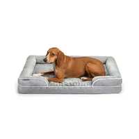lionto coussin orthopédique pour chien avec rebord et housse lavable