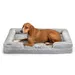 lionto coussin orthopédique pour chien avec rebord et housse lavable