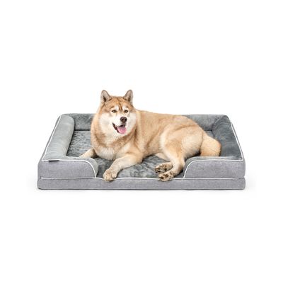 lionto coussin orthopédique pour chien avec rebord et housse lavable