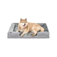 lionto coussin orthopédique pour chien avec rebord et housse lavable