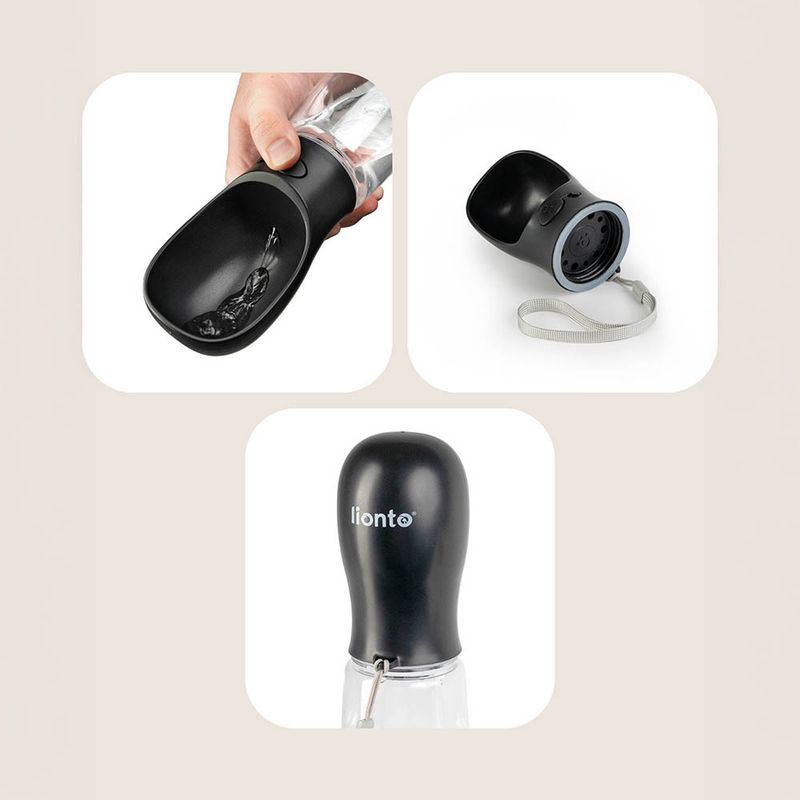 lionto bouteille d’eau portable pour chien anti-fuite en plastique ABS