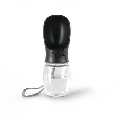lionto tragbare, auslaufsichere Hundetrinkflasche aus ABS-Kunststoff 350 ml, Schwarz