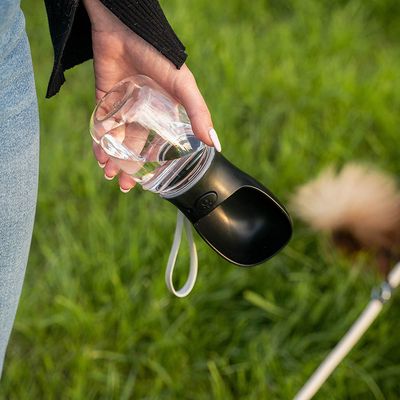 lionto tragbare, auslaufsichere Hundetrinkflasche aus ABS-Kunststoff