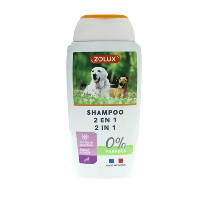 Shampooing 2en1 nettoie et oxygène le poil pour chien  250 ml
