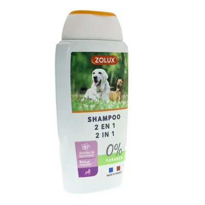 zolux - Shampooing 2en1 nettoie et oxygène le poil pour chien  250 ml