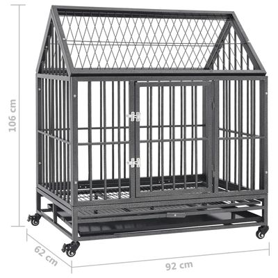 vidaXL cage pour chien Acier