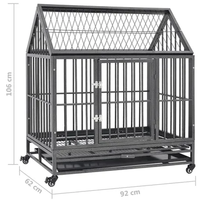 vidaXL cage pour chien Acier