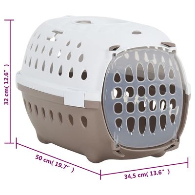vidaXL cage de transport d’animaux de compagnie Polypropylène