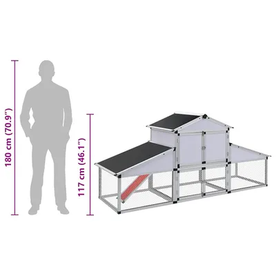 vidaXL poulailler Aluminium