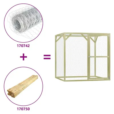 vidaXL cage à poules Pinède imprégnée