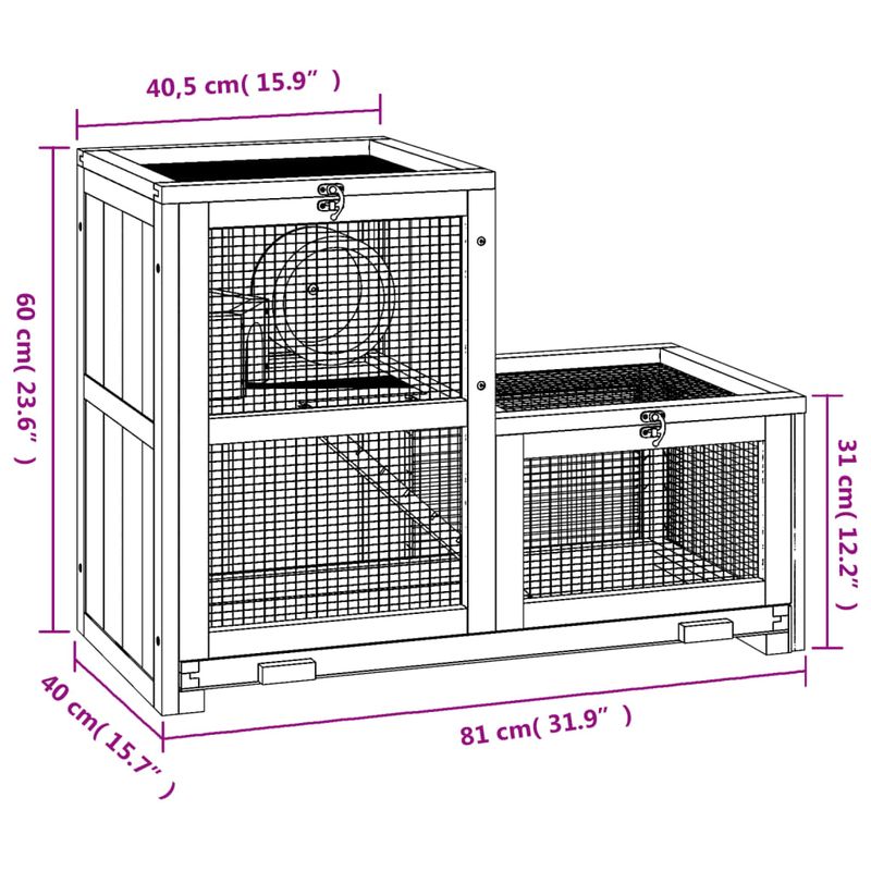 vidaXL cage à hamster