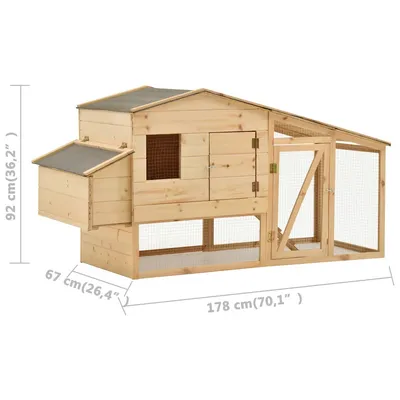 vidaXL poulailler Bois de pin